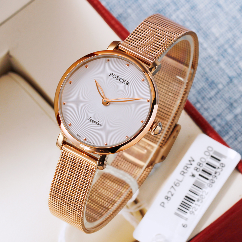 宝时捷正品新款简约超薄女士手表