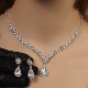 项链耳环套装 高级 婚纱礼服配饰时尚 水钻项链女款 2024简约新款