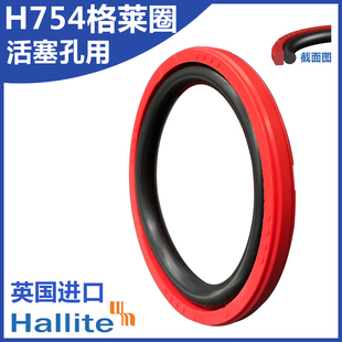 HALLITE格莱圈油封H754-40 50 63 75 80 160 180双向活塞封赫莱特