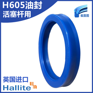 HALLITE英国赫莱特油封H605活塞杆密封圈40 45 50 60 53 63 55 65