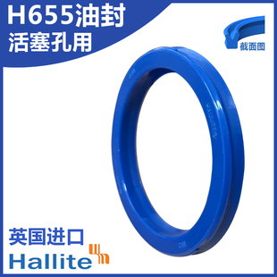 HALLITE赫莱特油封655孔用活塞密封圈液压油缸U型200 160 110 12