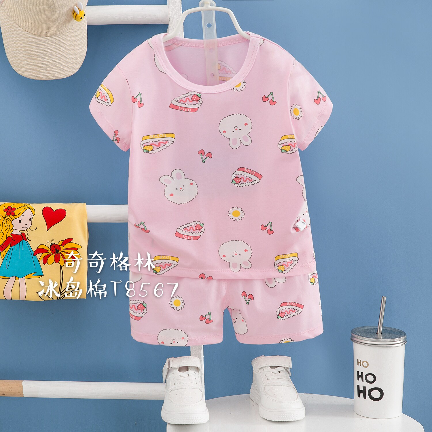 儿童睡衣冰岛棉中大童夏季