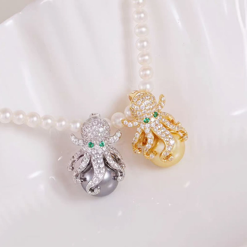 小章鱼万能扣镶锆石帽珠托diy手工饰品吊坠针珍珠巴洛克挂件夹扣,饰品/流行首饰/时尚饰品新,其他DIY饰品配件,淘宝优惠券,粉丝福利购,淘宝优惠卷