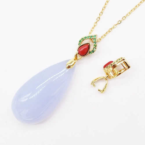 Подвеска подходит для мужчин и женщин, изумрудный аксессуар, чай Тегуаньинь из нефрита, серебро 925 пробы, DIY