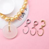 饰品双开平安扣万能吊坠扣挂件扣瓜子玉环扣翡翠玉石甜甜圈扣配件