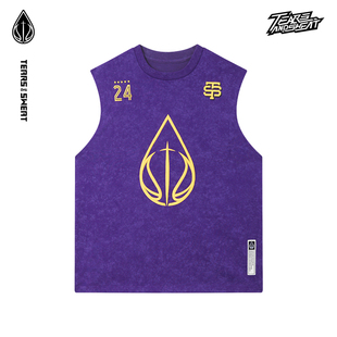 TEARSANDSWEAT大童男子潮流运动纯棉篮球背心男童球星投篮服