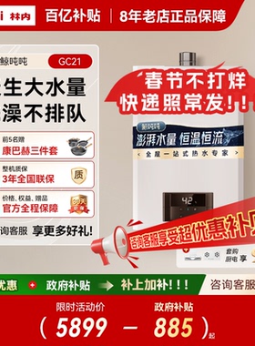 [鲸吨吨恒温]林内燃气热水器天然气20/24升GS41/GT11同款GC21