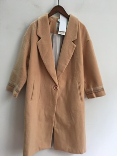100元 女子 2件 N889178878 huise秋冬翻领长款 羊毛呢大衣外套女装