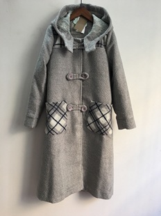 100元 保暖修身 2件 huise长款 毛呢外套大衣N889178858特价 女子