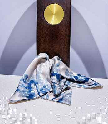 【黛蓝】超大号～进口丝绸面料-高端品质-发饰方巾发圈发绳头饰女