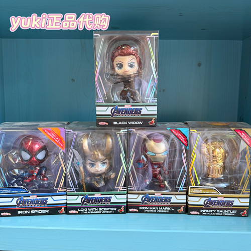 特价HotToys复仇者联盟钢铁侠 黑寡妇 洛基蜘蛛侠COSBABY人偶摆件