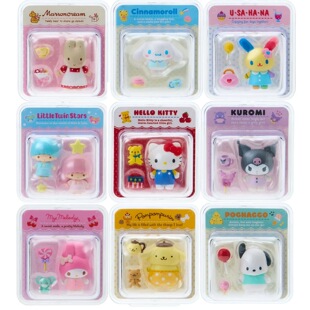 国内代购三丽鸥HelloKitty美乐蒂微缩模型小挂件迷你公仔玩偶挂饰