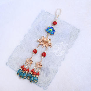 雪冰暖阁 | 星辰踏月 新中式国潮国风旗袍胸花流苏压襟扣汉服配饰