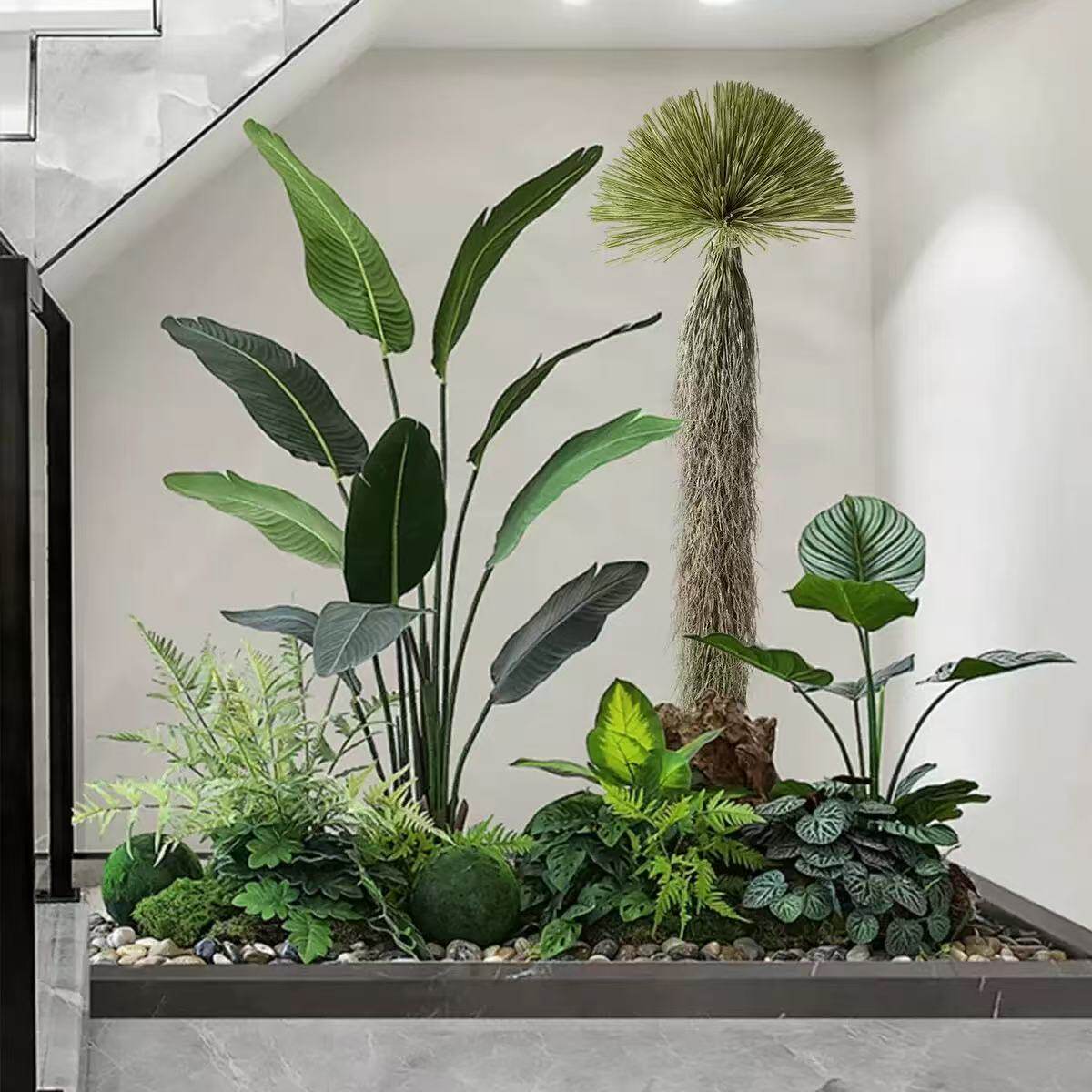 仿真稻草人绿植沙漠热带景观假树
