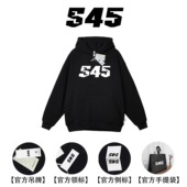 S45基础款 连帽卫衣男女美式 休闲宽松纯棉上衣情侣加绒加厚外套潮