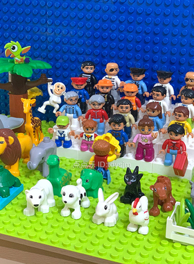 兼容乐高大颗粒积木公仔小人仔人偶动物散装配件拼装玩具科教人物