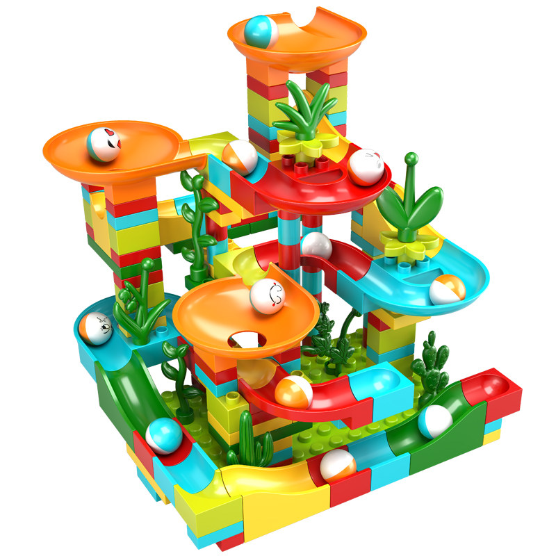 大颗粒积木百变滑道弹珠轨道塑料拼插类滚珠儿童益智拼装玩具男女,玩具/童车/益智/积木/模型,普通塑料积木,淘宝优惠券,粉丝福利购,淘宝优惠卷