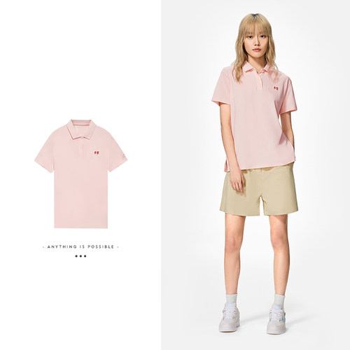 李宁女子休闲短袖运动透气POLO衫