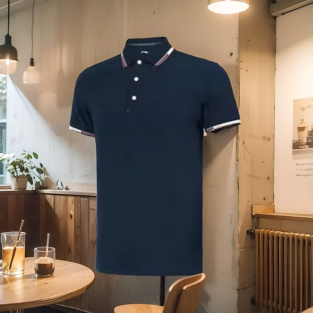 李宁男女同款短袖透气休闲T恤