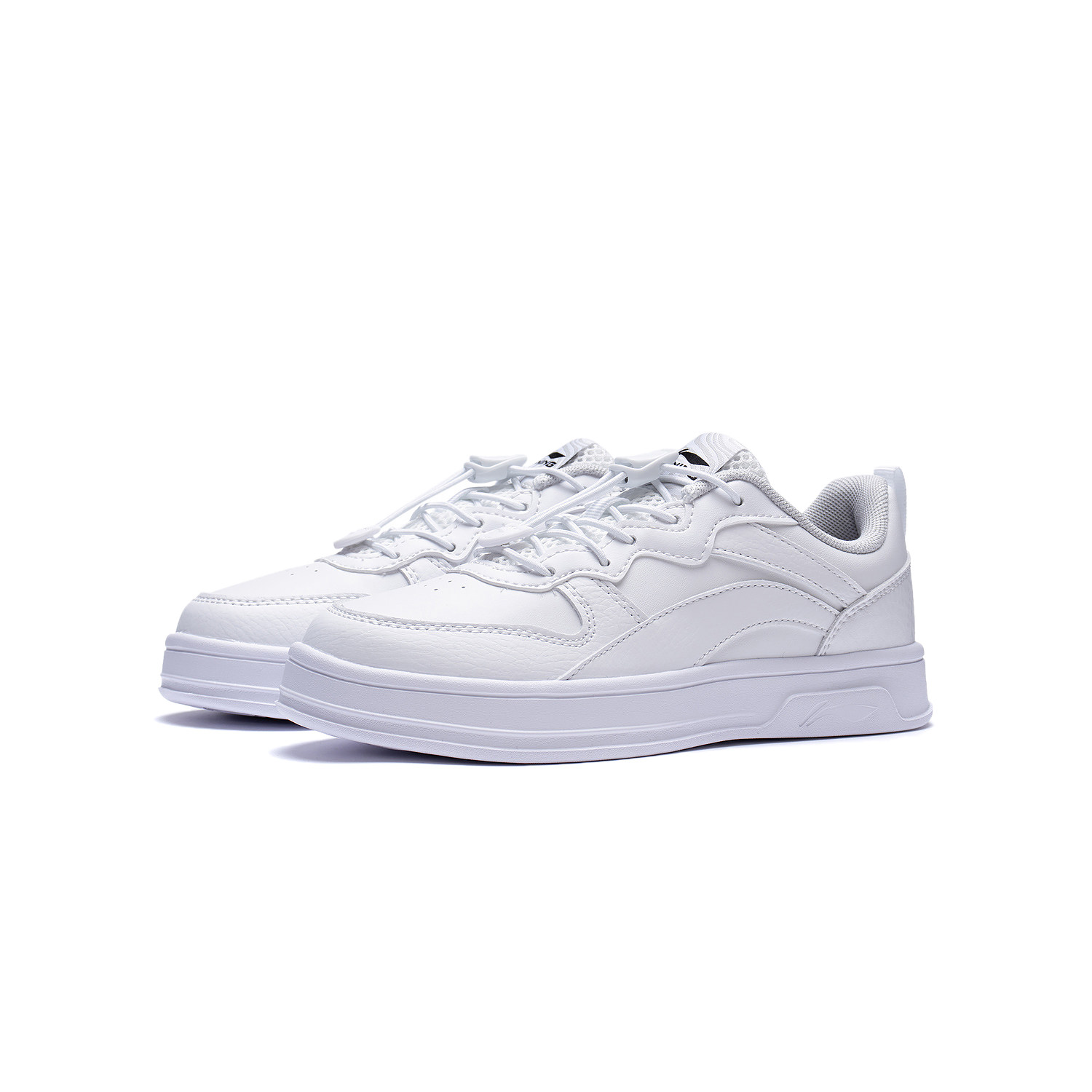 中国李宁男女童鞋休闲小白鞋年青少年烽燃板鞋圆头运动鞋ykct036