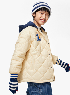 中国李宁潮流休闲冬季儿童运动生活系列连帽百搭夹克外套YFMT025