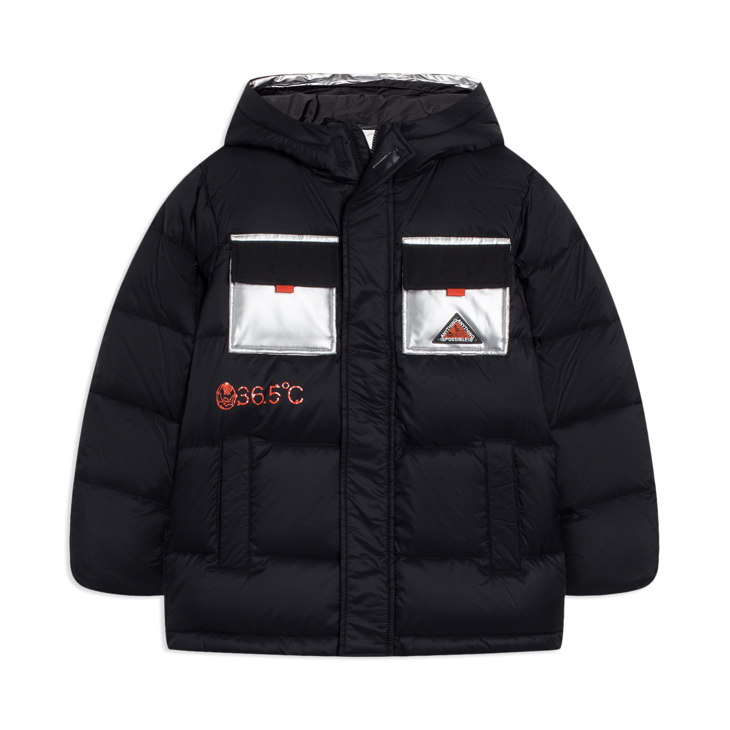 李宁男大童中款加厚保暖羽绒服