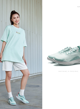 中国李宁2024夏新款轻逸跑鞋女子时尚透气减震轻质运动鞋ARBR002