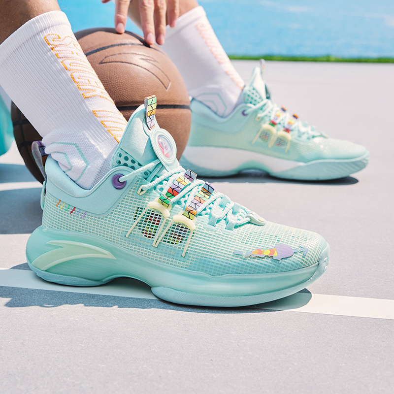 安踏ZUP1男款减震防滑低帮篮球鞋