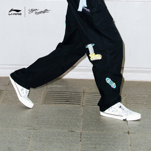 中國李寧男女同款 百搭板鞋 文化鞋 AECR057 專業低幫耐磨休閑時尚