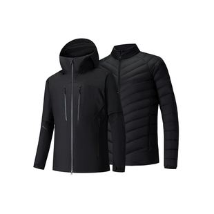 ANTA/安踏冠军徒步GORETEX黑标男户外时尚冲锋衣两件套152540616