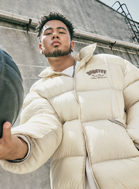 中国李宁反伍BADFIVE男子短羽绒服鸭绒立领保暖面包服运动AYMT139