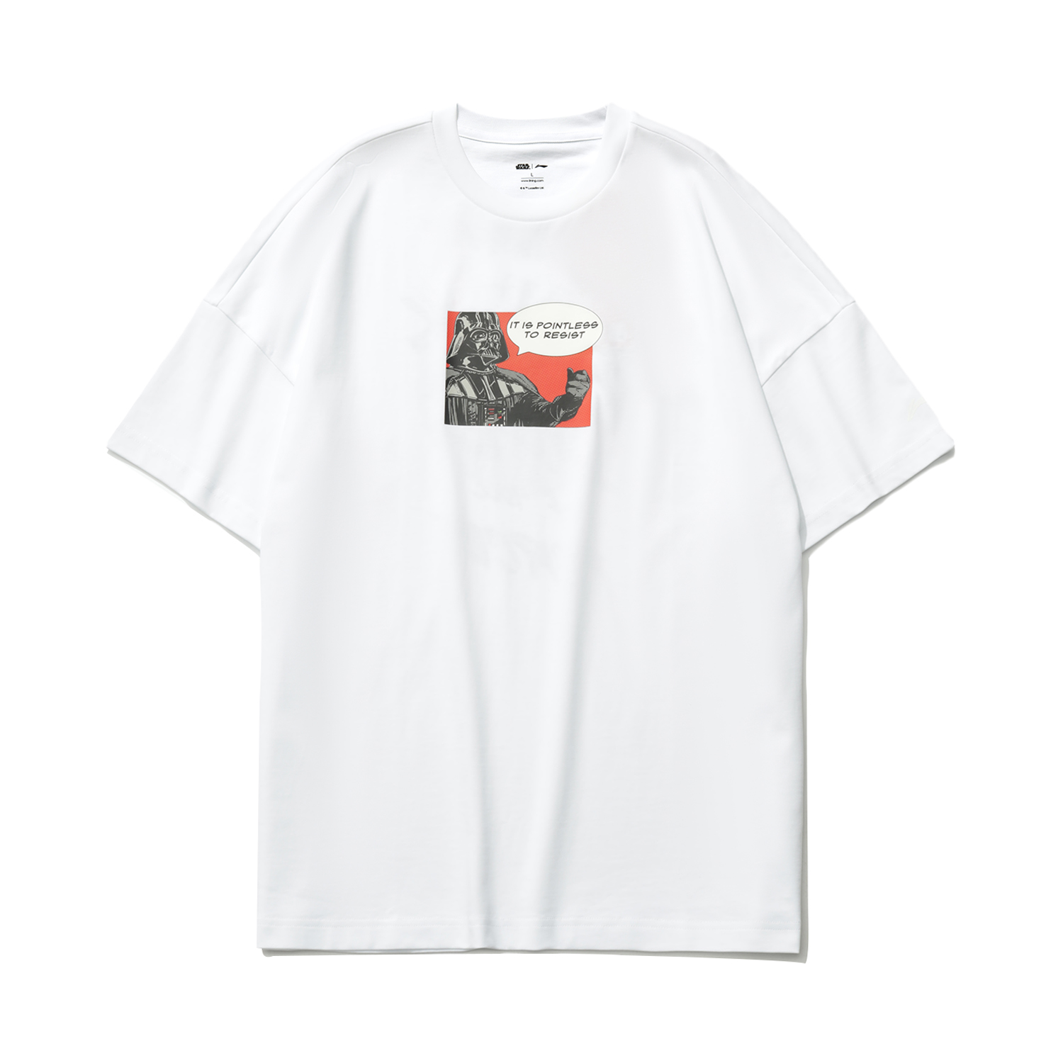 中国李宁夏季新款男子星球大战联名宽松透气运动短袖T恤 AHSR407