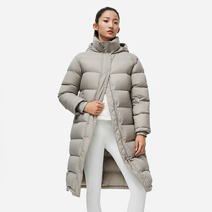 中国李宁户外健身女蓬松长款羽绒服立体裁剪连帽外套鸭绒AYMT088