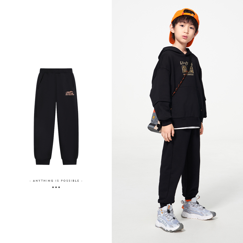 李宁常规保暖运动裤男女同款休闲