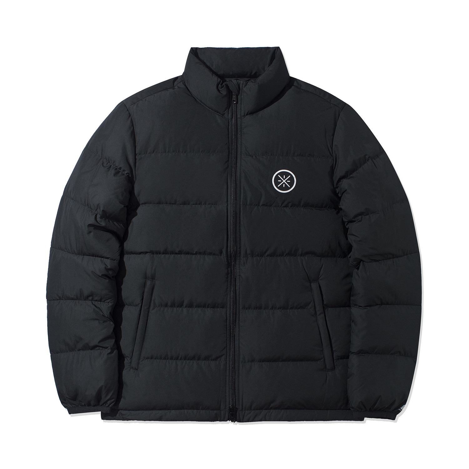 李宁保暖立领常规男子防风羽绒服