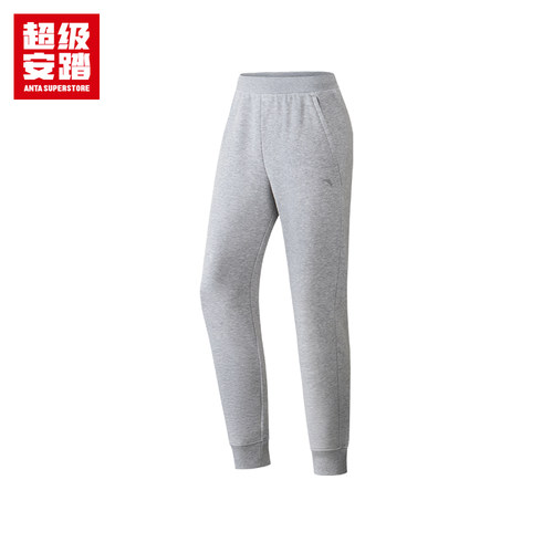 安踏跑训密暖绒女保暖运动长裤