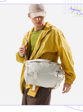 中国李宁男女同款大容量便携户外登山反光单肩包桶包挎包ABLU095