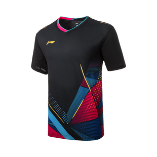 中国李宁羽毛球服男女款速干凉爽大赛服透气比赛运动上衣AAYU127