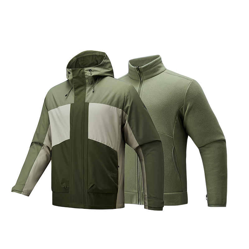 安踏冬季男子户外运动夹克两件套