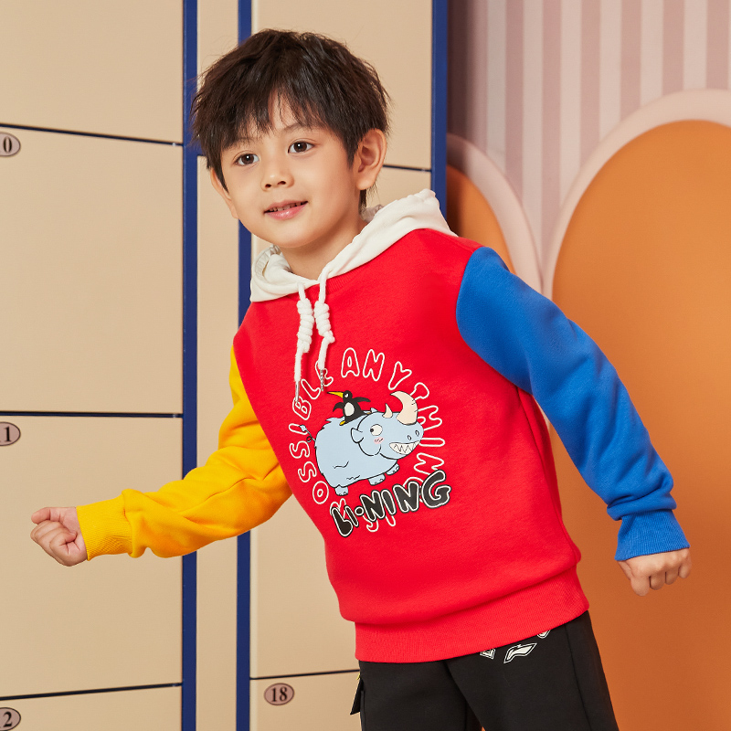 李宁秋冬男女同款棉休闲保暖卫衣