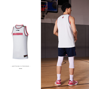 中国李宁2023广东队球衣男子速干专业篮球比赛背心上衣AAYR443