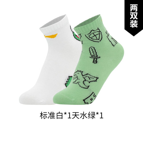 李宁男女中筒透气运动袜百搭布偶