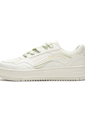 Lining/李宁冬季新款奶酪1女子户外时尚百搭休闲运动板鞋AGCW076