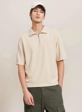 中国李宁2024男女款国潮纯色舒适透气休闲宽松短袖POLO衫APLS018