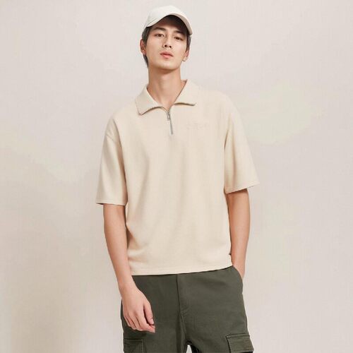 李宁男女同款POLO衫休闲透气短袖