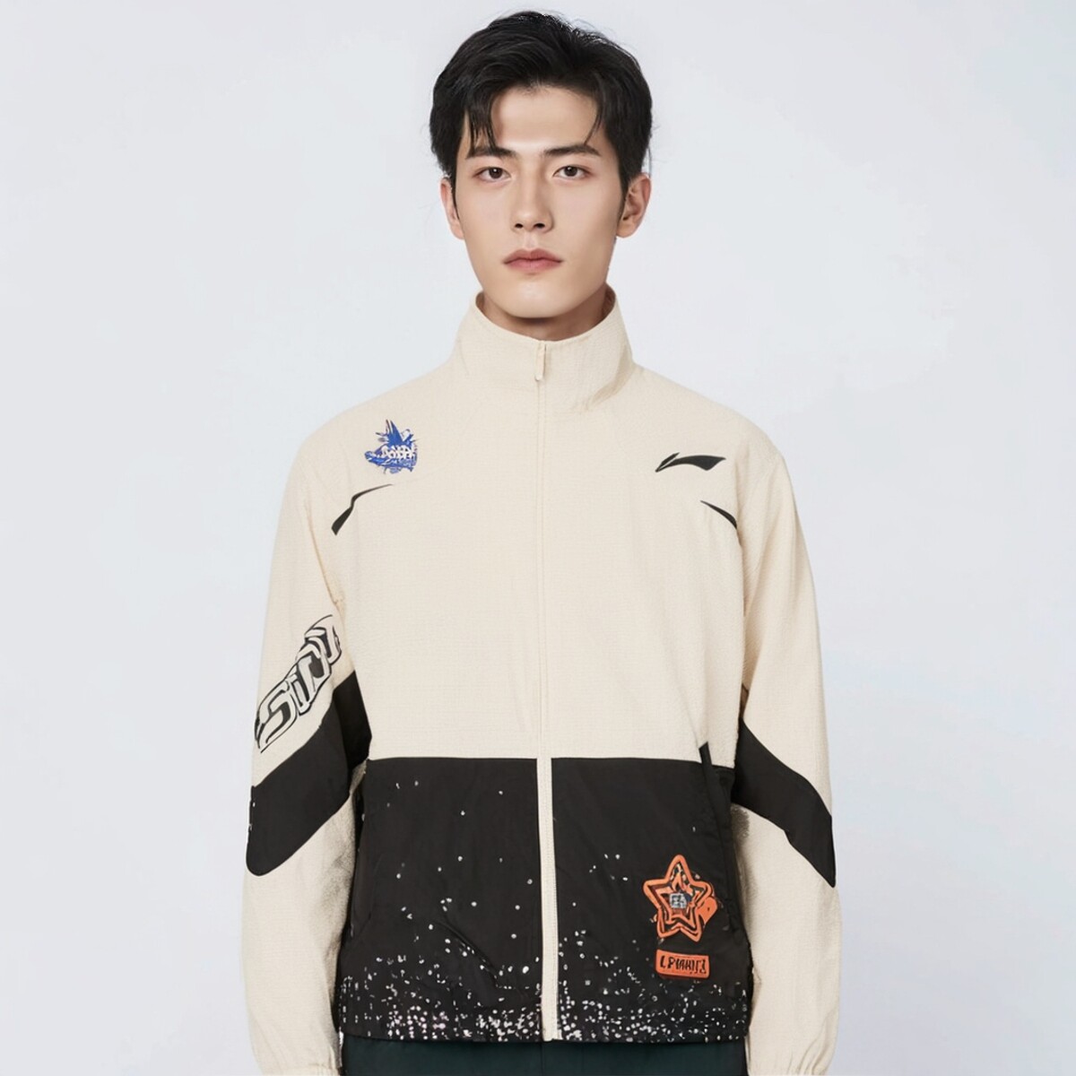 中国李宁cba全明星2024男子运动篮球训练出场服夹克外套 afdu909