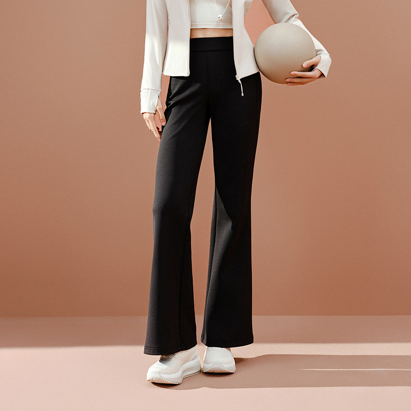 ANTA/安踏冬季新款女子户外时尚轻暖绒加绒针织运动长裤162547309