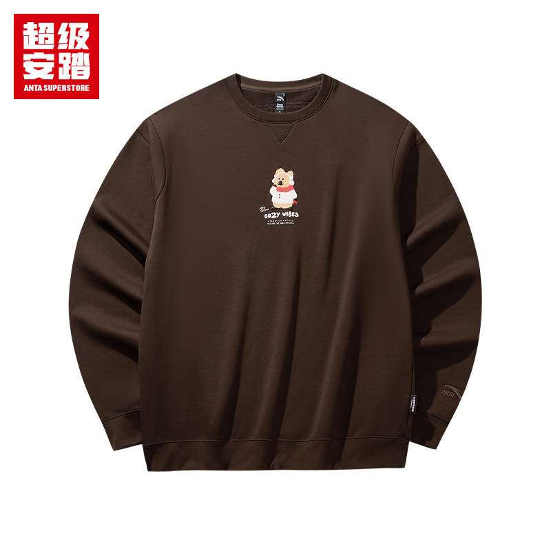 安踏联名男女加绒保暖套头卫衣