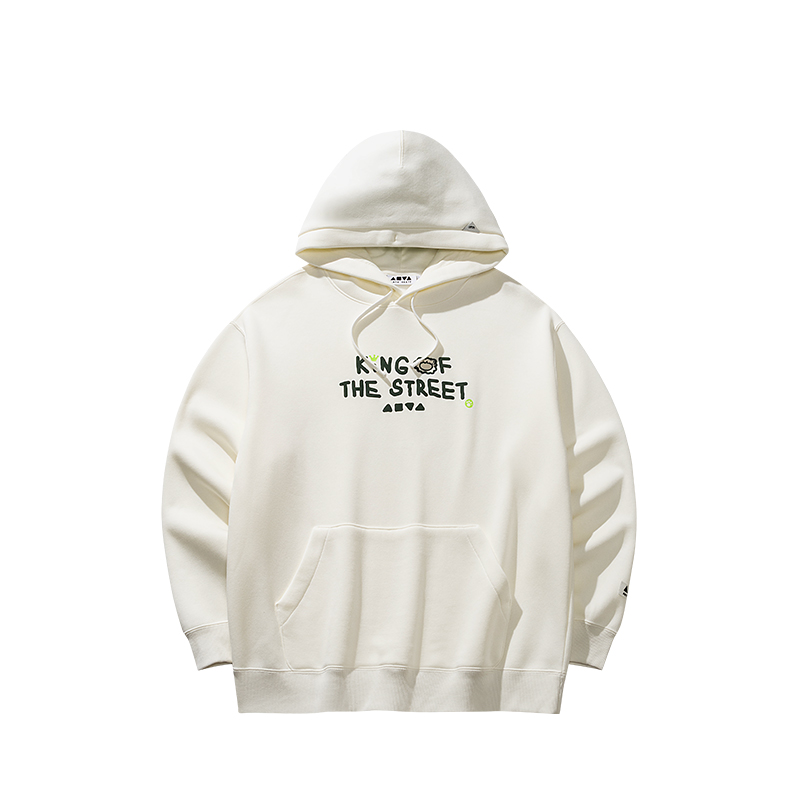 安踏秋季男女同款轻暖绒连帽卫衣