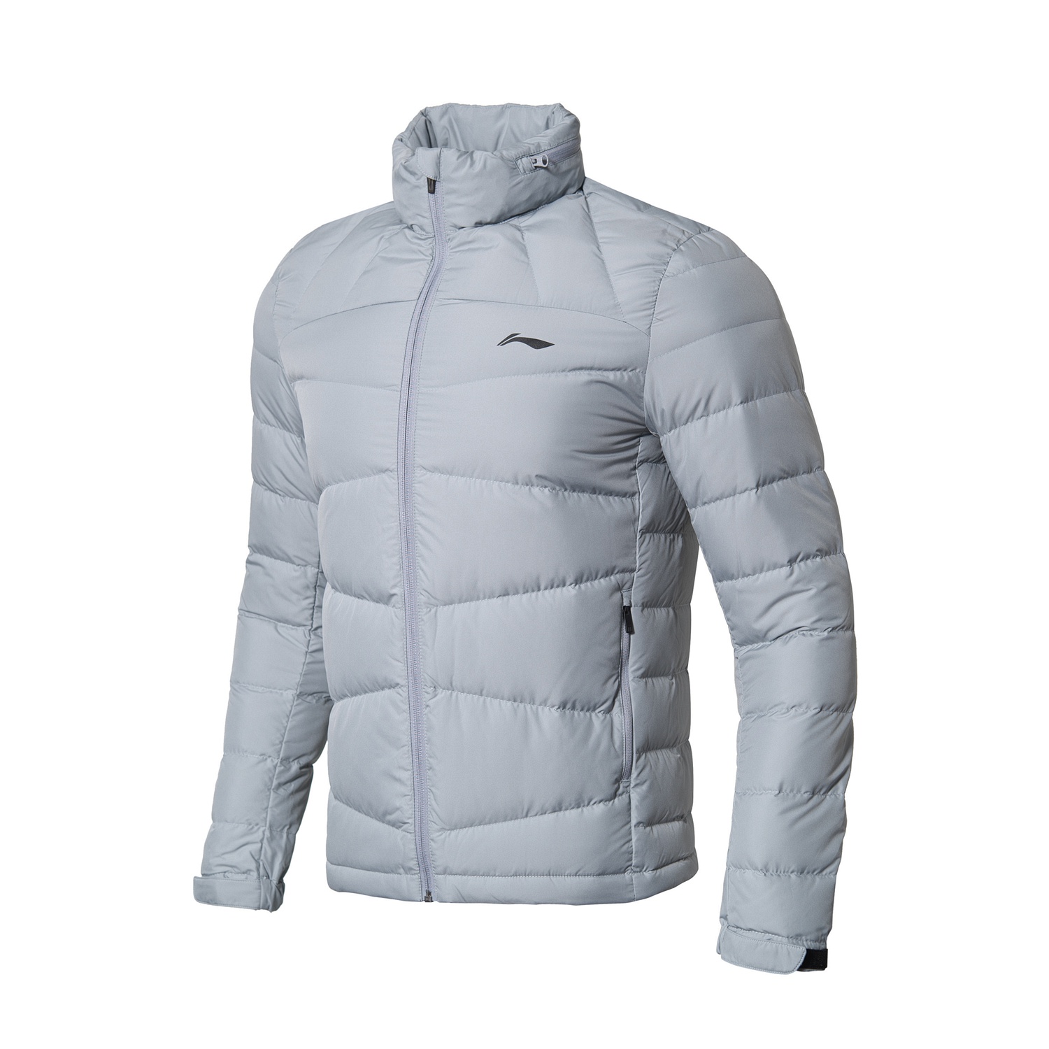 李宁男款轻薄保暖羽绒服防风立领